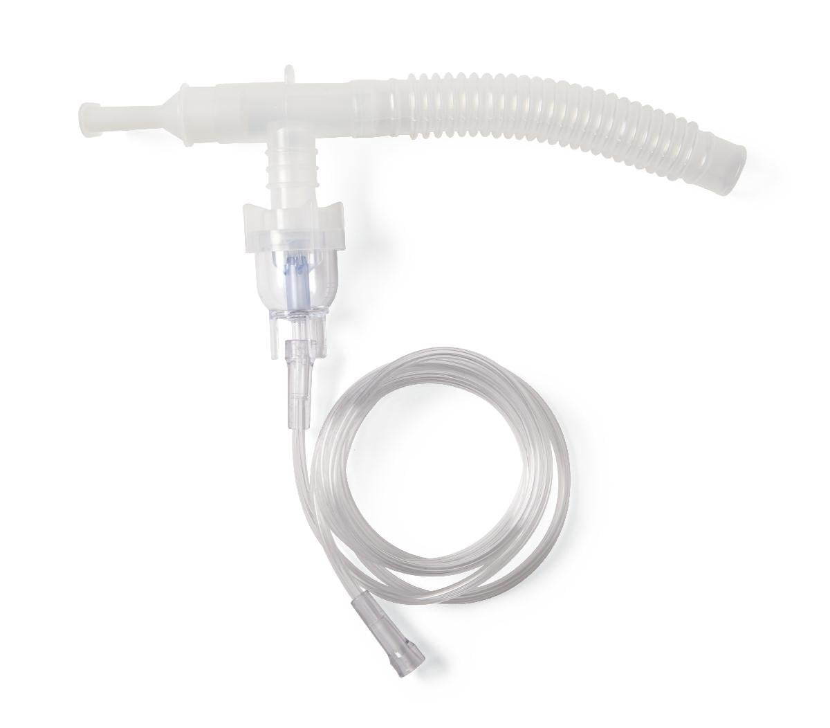 Medline HCS4483 Disposable Jet Nebulizer Kit with T-Mouthpiece, 7' Tubing and 6" Reservoir, Latex-Free, Universal, Pack of 50