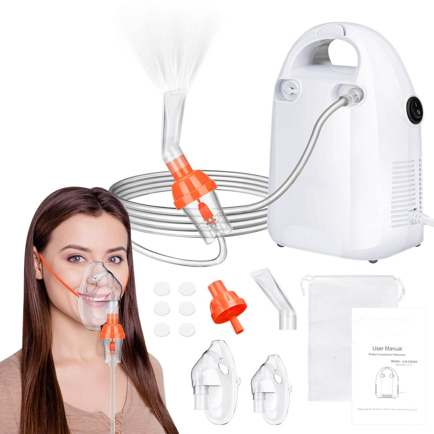 MTYLUIG      Nebulizer Machine for Adults and Baby Kids, Home Use Nebulizer Machine Nebulizer Machine with Mouthpiece for Home Travel Use