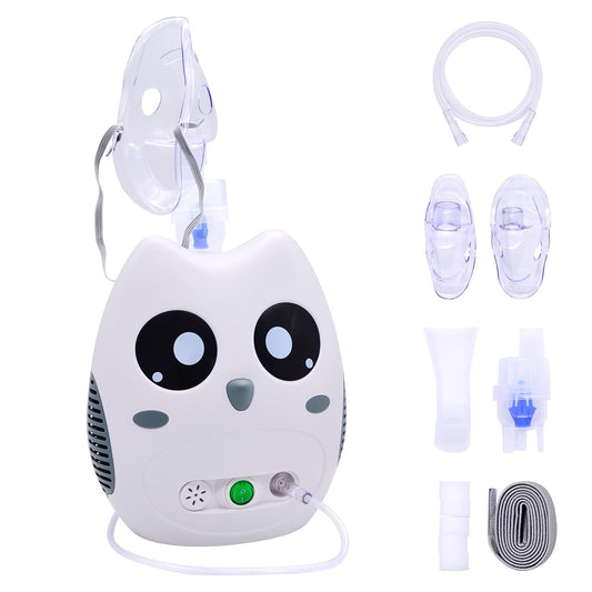 Generic	Portable Nebulizer Machine for Kids and Adults, Compressor Nebulizer Machine for Home Use and Travel with Full Kits- 5 Years Warranty, Cartoon Design （Cute Owl）