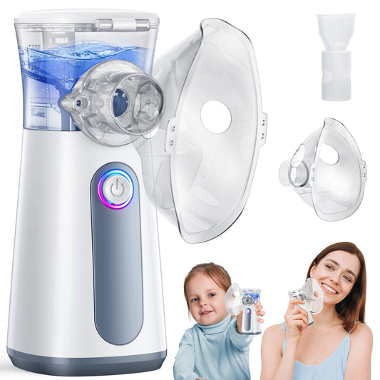 Dornvap Compact Portable Nebulizer, Mesh Nebulizer, auto-Cleaning Handheld Nebulizer, Two Ways to use for Adults and Children with Respiratory Problems, for Home, Office, Outdoor