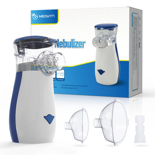 Meowyn Ultrasonic Mesh Nebulizer Machine for Adults and Kids, Portable Nebulizer for Kids, Fine Cool Mist, Efficient Atomization, Less Residues, Noiseless, Handheld Nebulizer for Kids