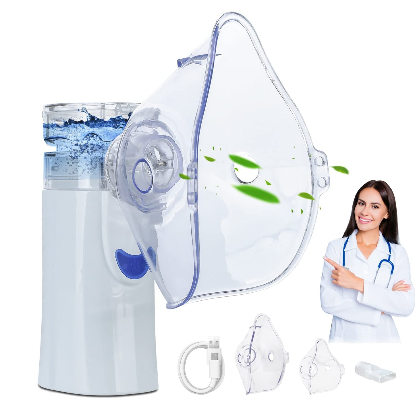 VCBB       Portable Nebulizer, VCBB Handheld Nebulizer of Cool Mist, Ultrasonic Portable Nebulizer with Two Modes & Self-Cleaning Function Nebulizer Machine for Adults & Kids