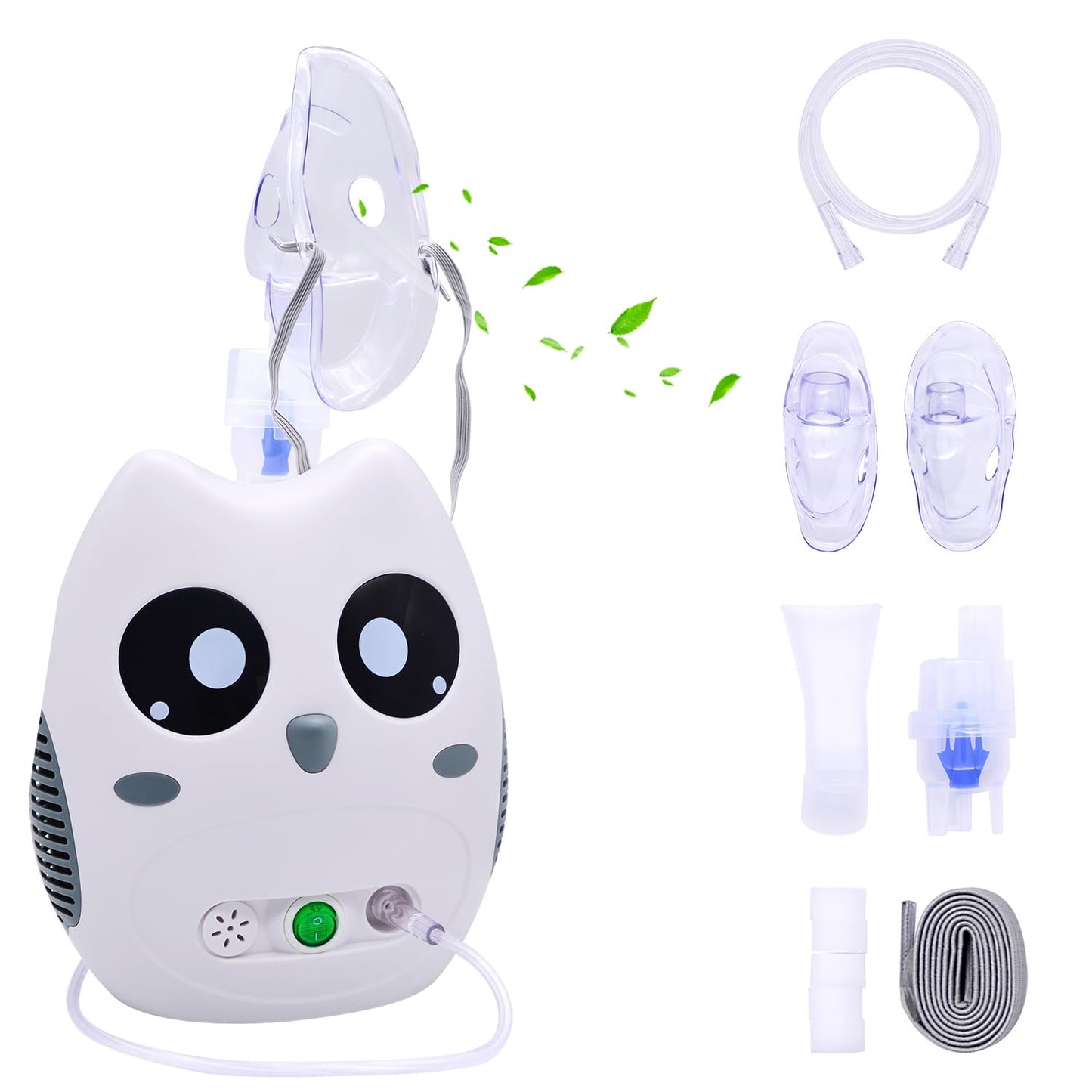 UDEER      Nebulizer Machine for Kids Adults Elderly, Portable Effective Nebulizer Machine for Home Use or Travel with 1 Set of Kits, Compressor Nebulizer, Medicinal Atomizer, Cartoon Design (Cute Owl)