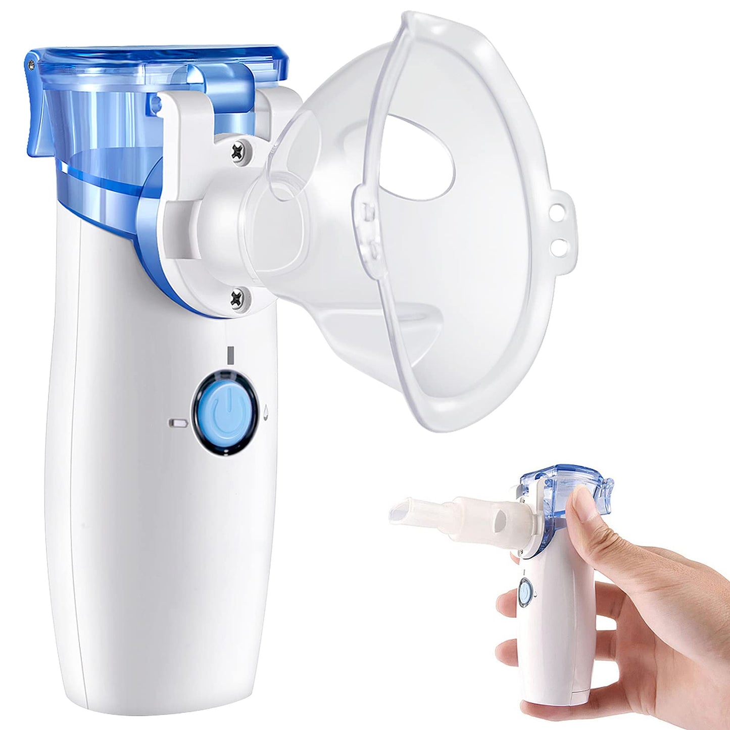 YEVLLDOO     Portable Mesh Nebulizer Handheld Nebulizer for Cough, Portable Personal Cool Mist Steam Inhaler for Sinus Cold,Kids Adults Use