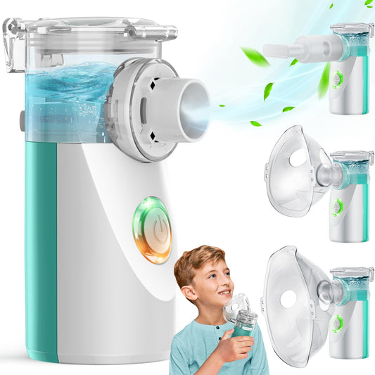 Dornvap Nebulizer - Nebulizer Machine for Adults and Kids, Portable and Handheld Mesh Nebulizer for Breathing Problems with 3 Masks, Ultrasonic Mesh Nebulizer