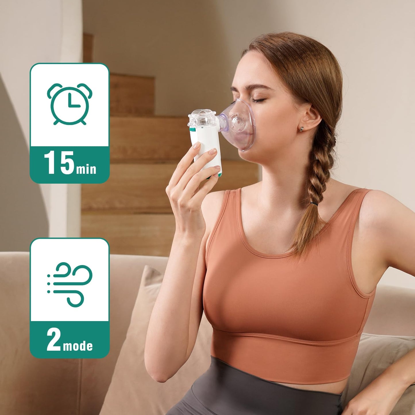 Gülife Portable Nebulizers with Ultrasonic Mesh Technology, Nebulizer Machine for Easier Breathing Anywhere, Mesh Nebulizer Inhalers for Adult and Kids Use