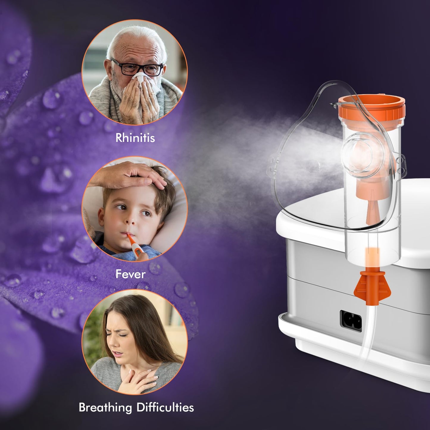 Mapoo Nebulizer - Breathing Machine Nebulizer, Personal Steam Inhaler Nebulizer Machine for Kids, Desktop Nebulizer Machine, Nebulizer Machine for Adults and Kids, Asthma Inhaler Nebulizador para Adulto