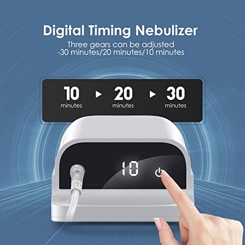 Spriek Smart Nebulizer, Intelligent Digital Display Nebulizer Machine for Adults and Kids,Low Noise Compression Nebulizer for Breathing Problems,Desktop Jet Nebulizer for Home Use