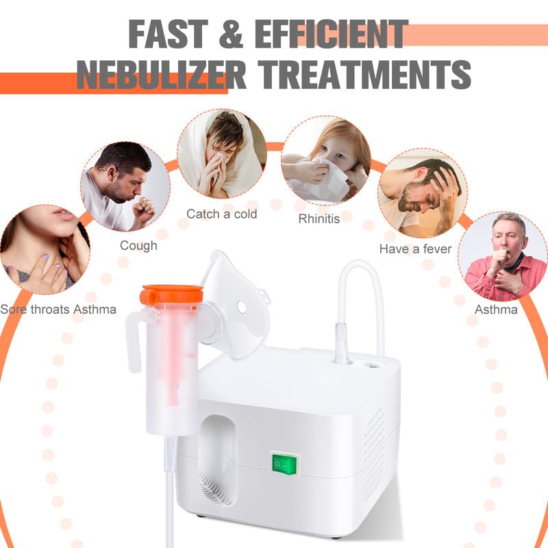 ZGjoib	Nebulizer Machine, ZGjoib Portable Jet Nebulizer for Breathing Issues, Compressor Steam Inhaler for Adults and Kids with a Set of Kits for Home Use, Travel