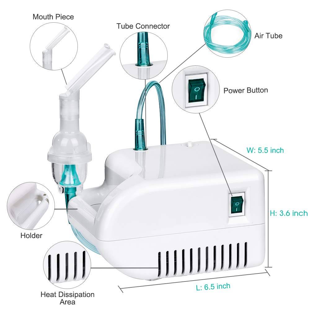 PROALLER     Nebulizer Machine for Kid, Adults with a Set of Accessory, Portable, Home Use