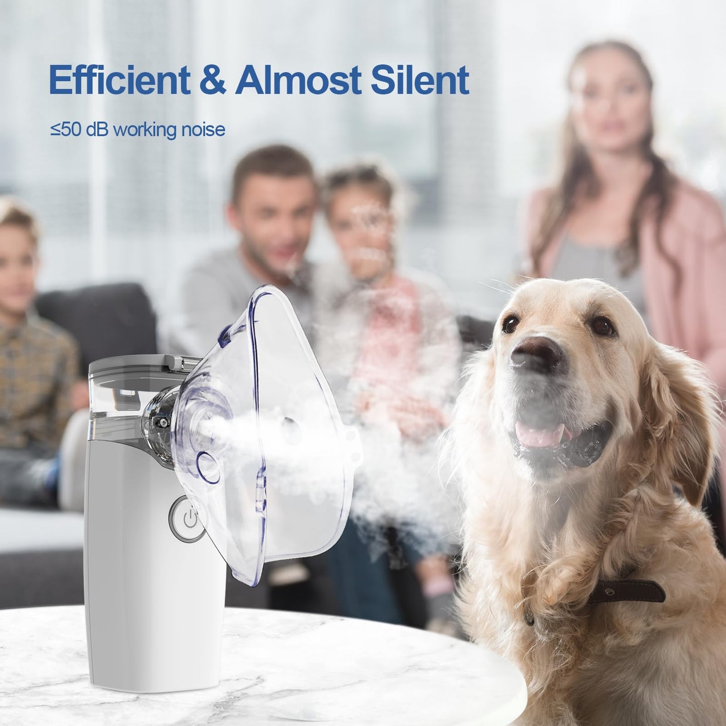 CONTEC Portable Mesh Nebulizer for Dogs Handheld Steam Inhalers Nebulizer Machine for Animals with Mask