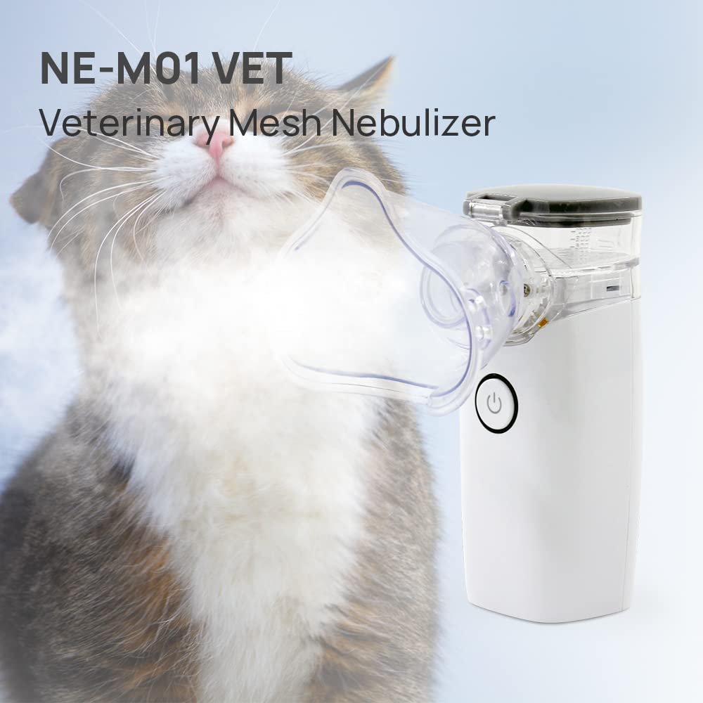 CONTEC NE-MO1 Nebulizer Machine for Veterinary, Portable Handheld Mesh Nebulizerof Cool Mist, Steam Inhaler for Travel or Home Daily Use for Breathing Problems, Used at Home,Outdoor,Animal use