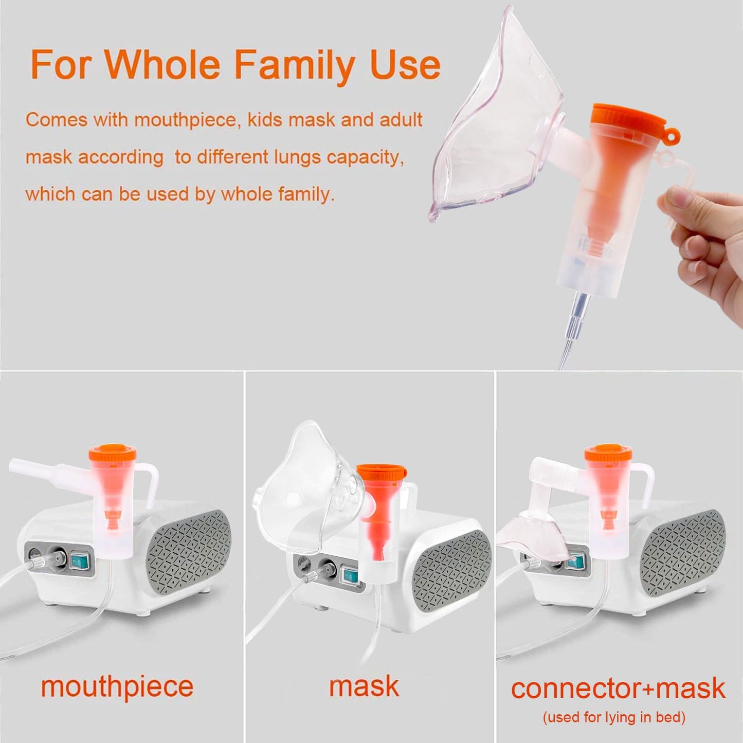 MGLIFMLY Nebulizer Machine Personal Compressor Nebuliser Portable Compressor System with Tubing Kits for Home Use