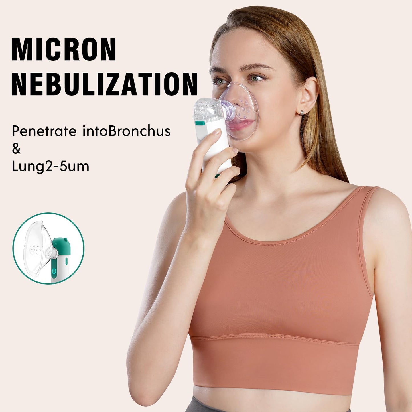 Gülife Portable Nebulizers with Ultrasonic Mesh Technology, Nebulizer Machine for Easier Breathing Anywhere, Mesh Nebulizer Inhalers for Adult and Kids Use