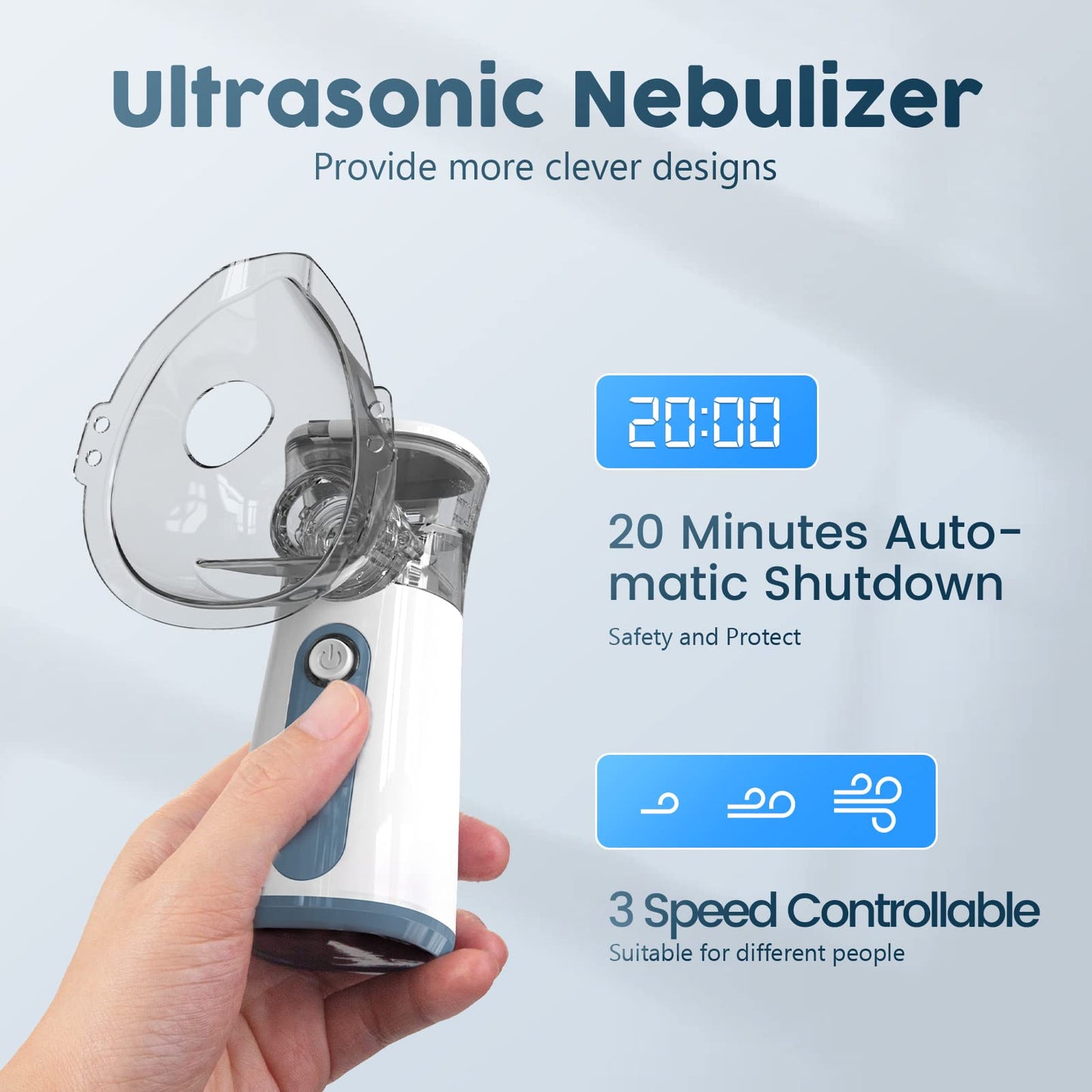 Getkitchy      Portable Nebulizer Machine for Kids and Adults: Compact Handheld Nebulizer Machines and Inhaler for Breathing Treatment