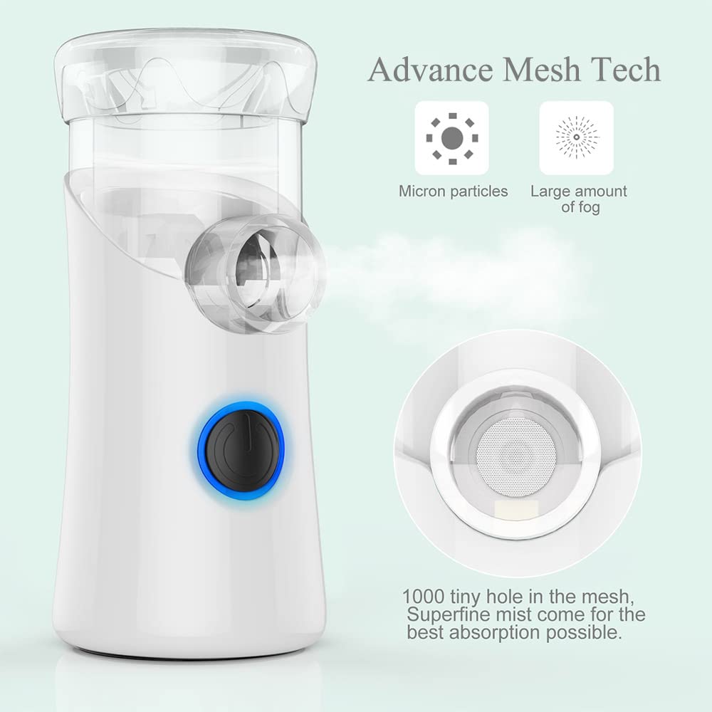 Sweluxe        Portable Nebulizer, Battery Powered Nebulizer Machine 2 Speed Mode Steam Inhaler for Kids and Adults