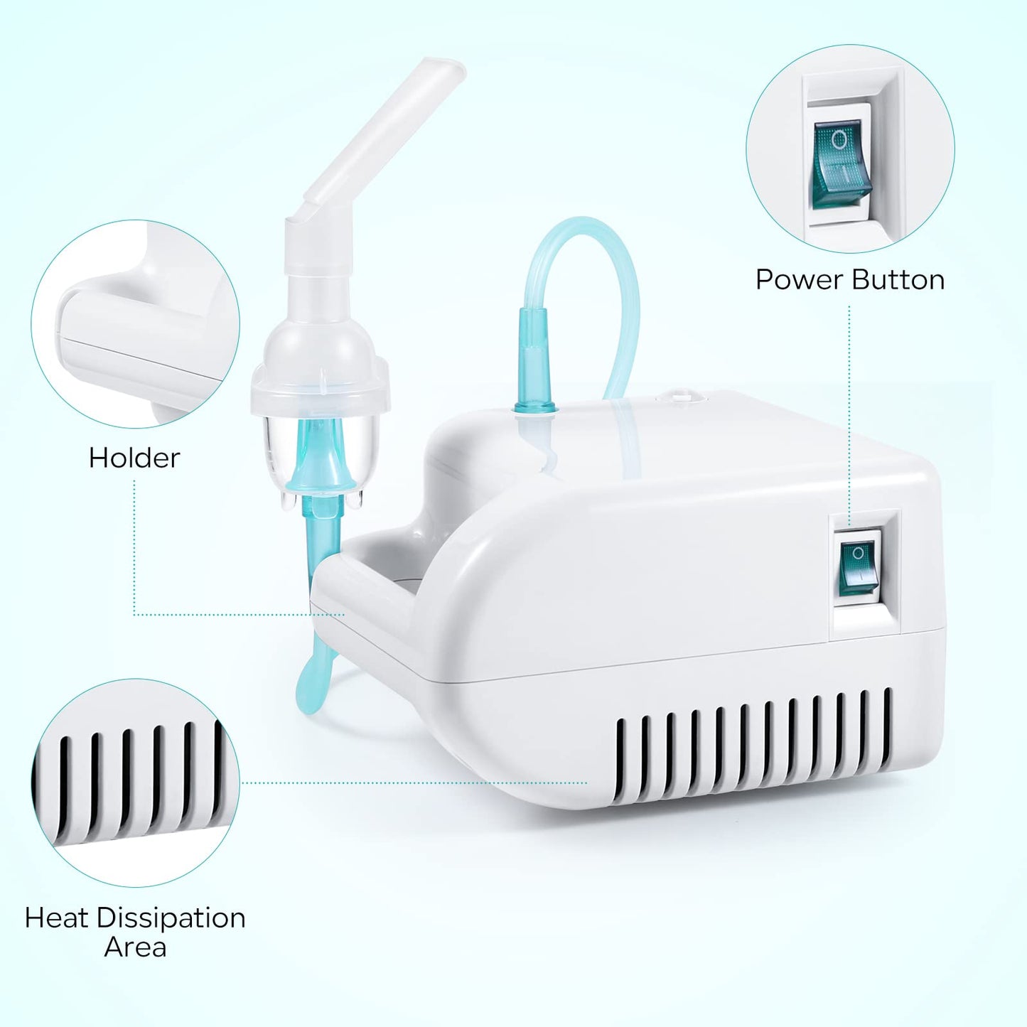 HORMRY Portable Nebulizer, Nebulizer Machine for Adults Kids with Mouthpiece Adults Chlid Masks