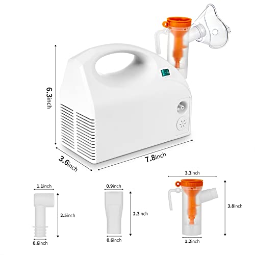 Mayluck        Compressor Nebulizer, Portable Nebulizer Machine with Mask/Mouthpiece/Tubing Kits, Tabletop Jet Nebulizers Home Steam Inhaler for Kids Adults Elderly