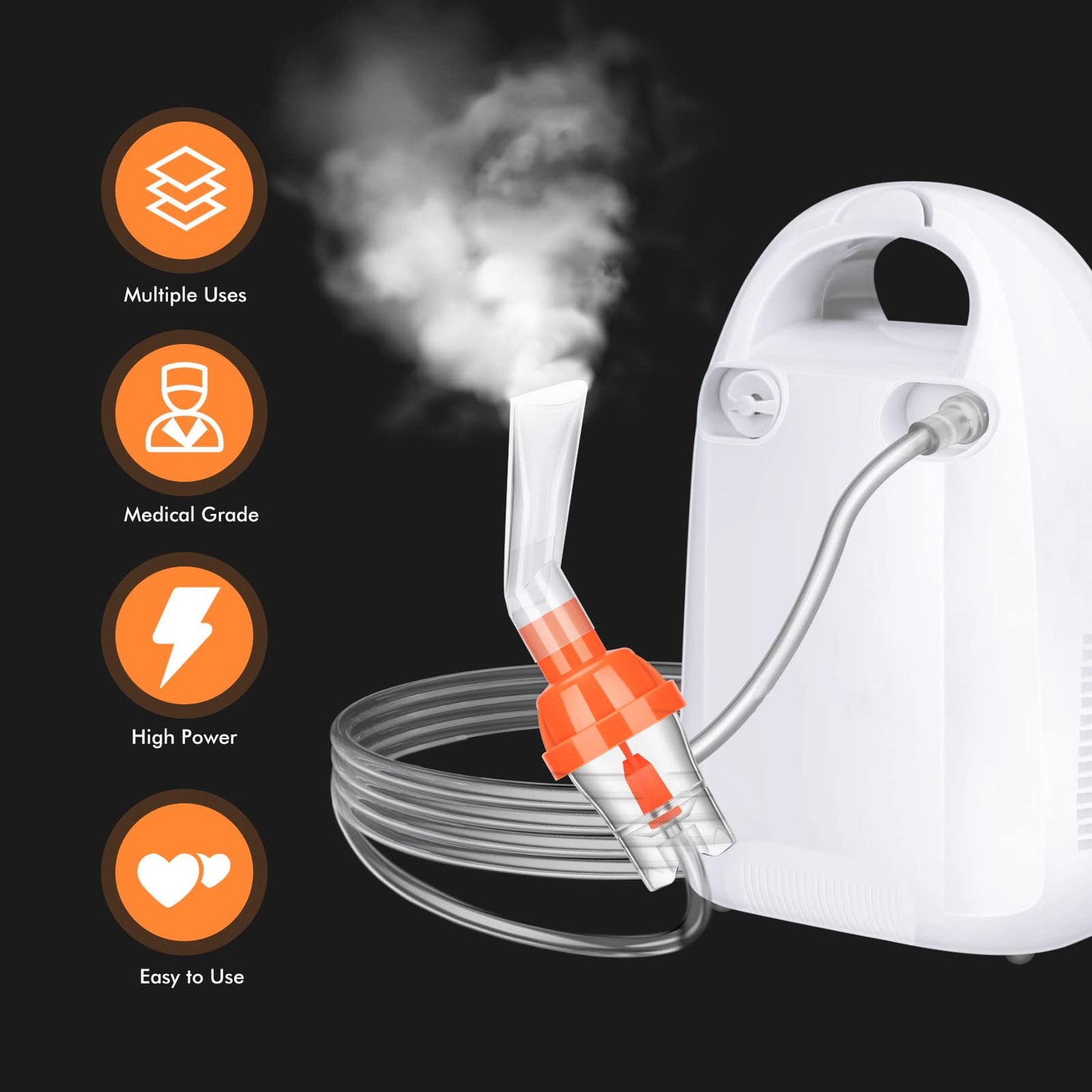 ZGjoib      Portable Nebulizer for Home and Travel Use - Handheld Mesh Machine with Strong, Cool Mist for Adults and Kids