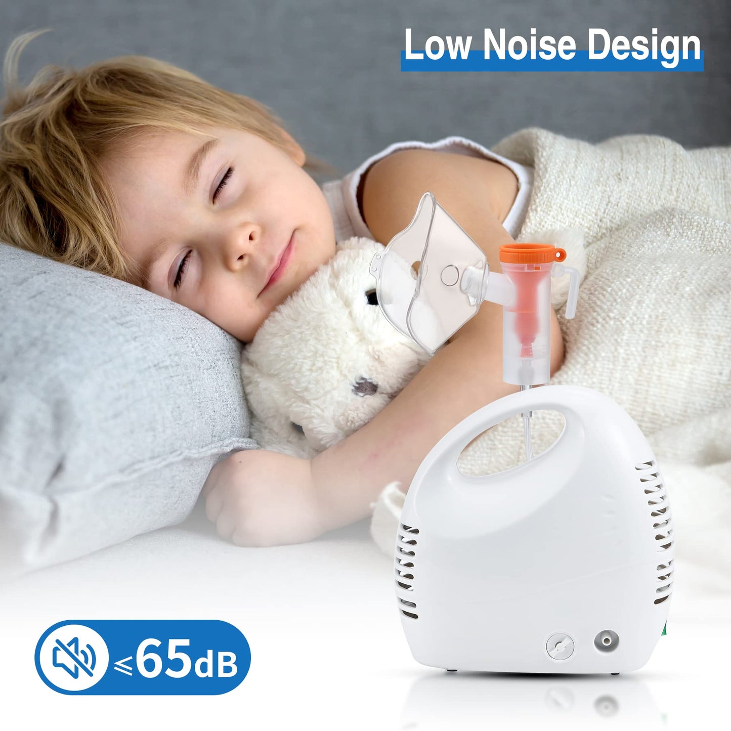 PUERUK       Nebulizer Machine for Adults and Kids, Portable Jet Nebulizer with Complete Set Accessories, Portable Steam Inhaler with Compressor System for Home Daily Use