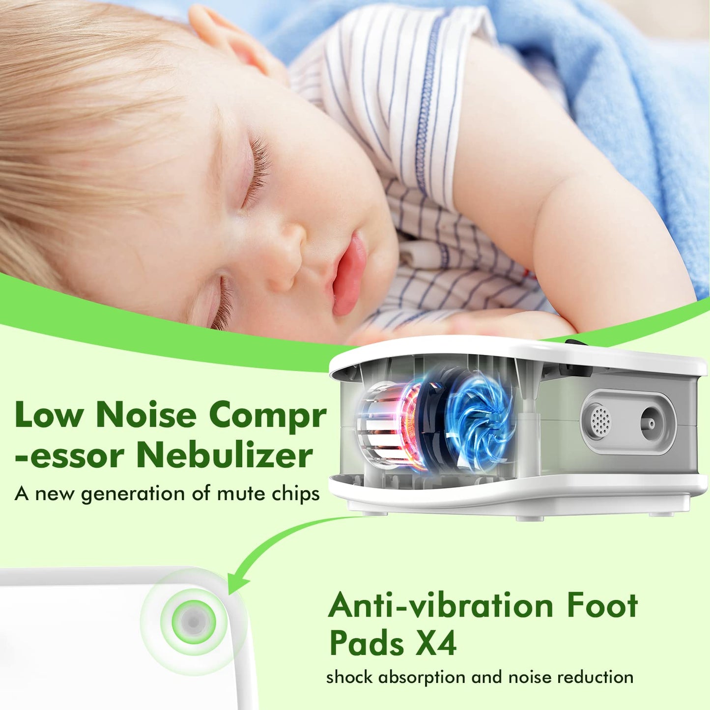 YORABI	Nebulizer for Kids - Nebulizer Machine for Adults Jet Nebulizer Machine with Complete Accessories Personal Steam Inhaler Cool Mist Kits for Home, Travel and Office