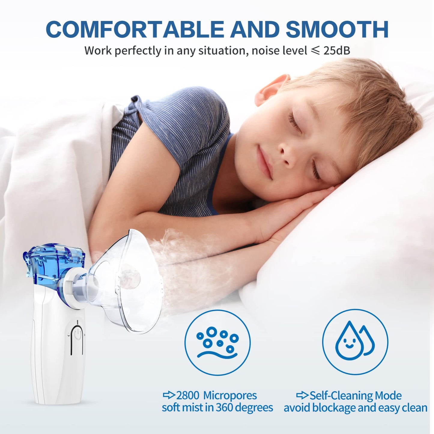 APOWUS Portable Nebulizer - Nebulizer Machine for Adults and Kids Travel and Household Use, Handheld Mesh Nebulizer for Breathing Problems APOWUS.