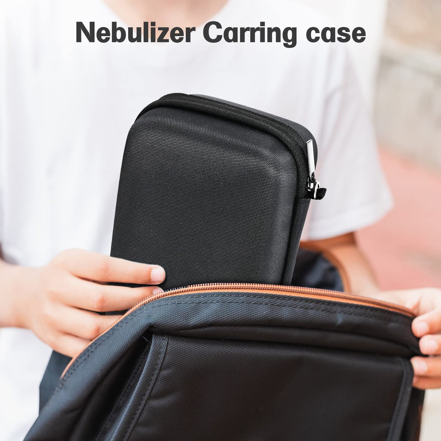 ProCase	ProCase Carrying Case for Portable Nebulizer Travel, Handheld Nebulizador Machine for Adults Kids, Hard Organizer Holder Storage Bag with Pocket for Chamber Inhaler Spacer Asthma Medicine Kits -Black