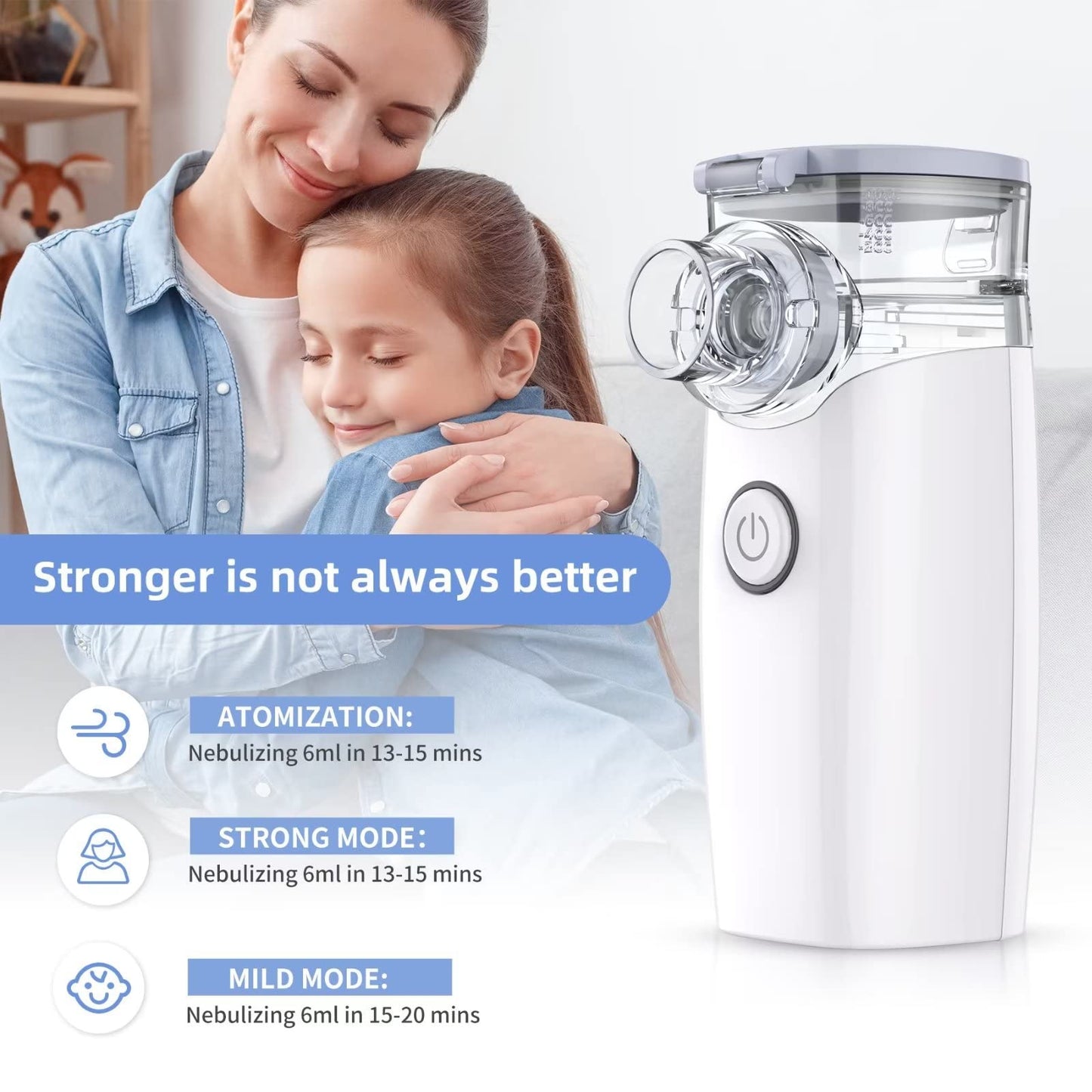 OWAREY Portable Nebulizer - Nebulizer Machine for Adults and Kids, Mesh Nebulizer for Breathing Problems, Handheld Nebulizer for Travel, Home Daily Use