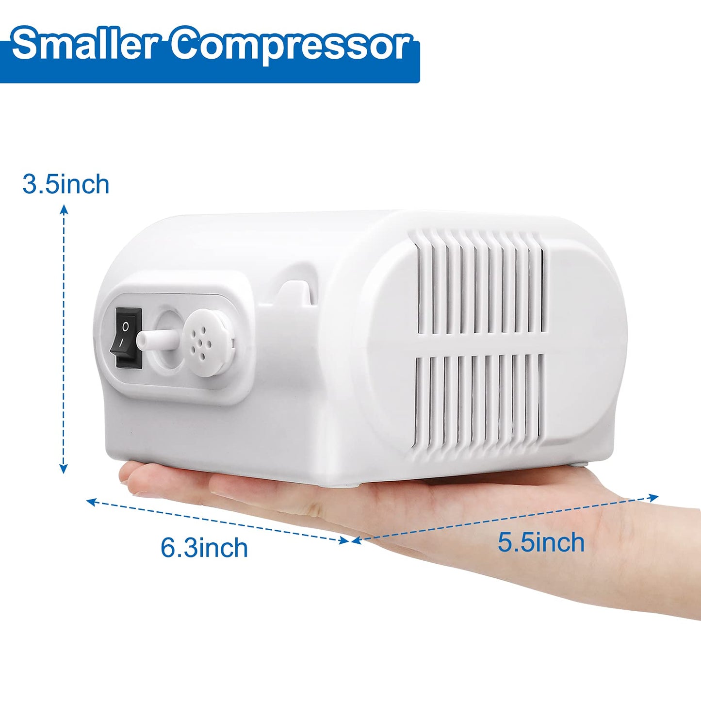 ASOMI       Nebulizer Machine for Adults and Kids, Compressor Nebulizer with A Set of Accessories, Jet Nebulizer of Cool Mist, Desktop Nebulizer with Compressor System for Breathing Problems