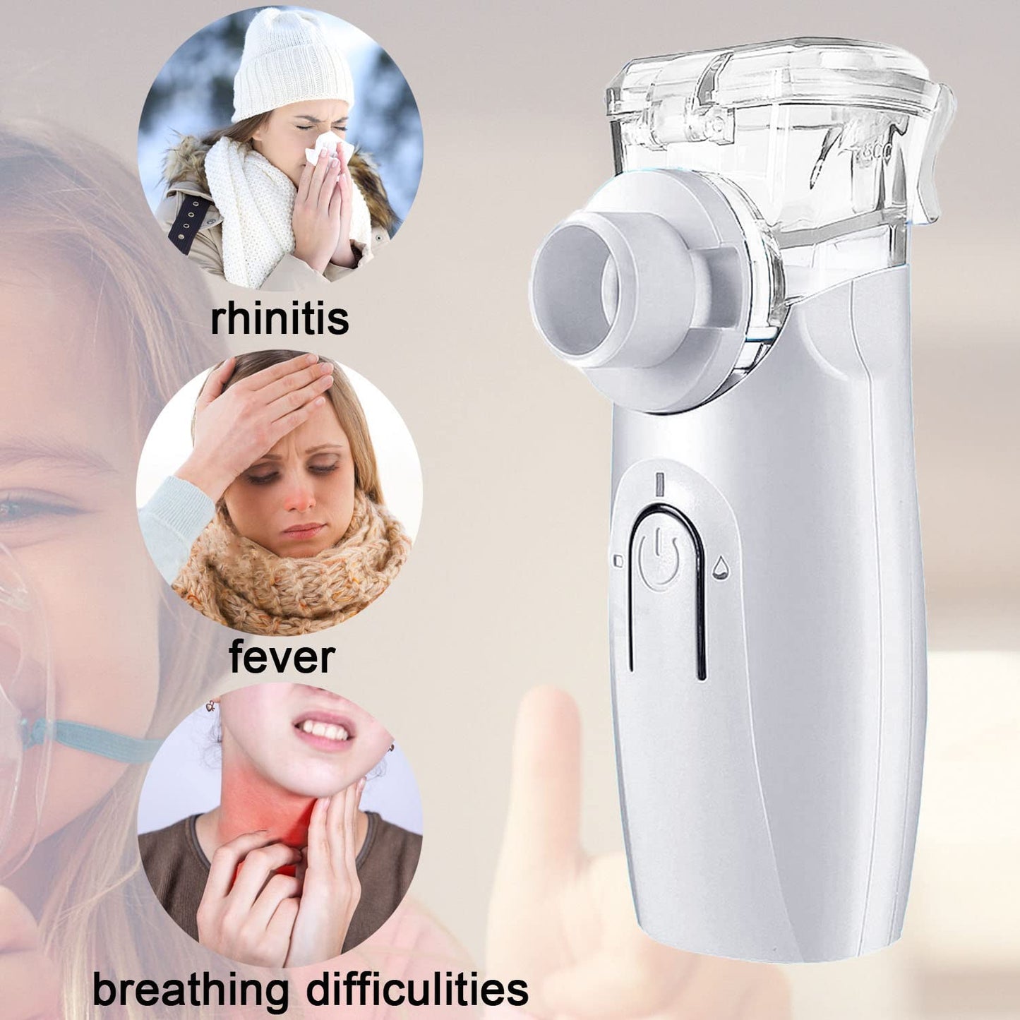 Gülife	Portable Mesh Nebulizer, Gülife Portable Nebulizers Cool Mist Steam Inhaler for Moisture, USB/Battery Operated Nebulizer Machine for Home Office Travel Use