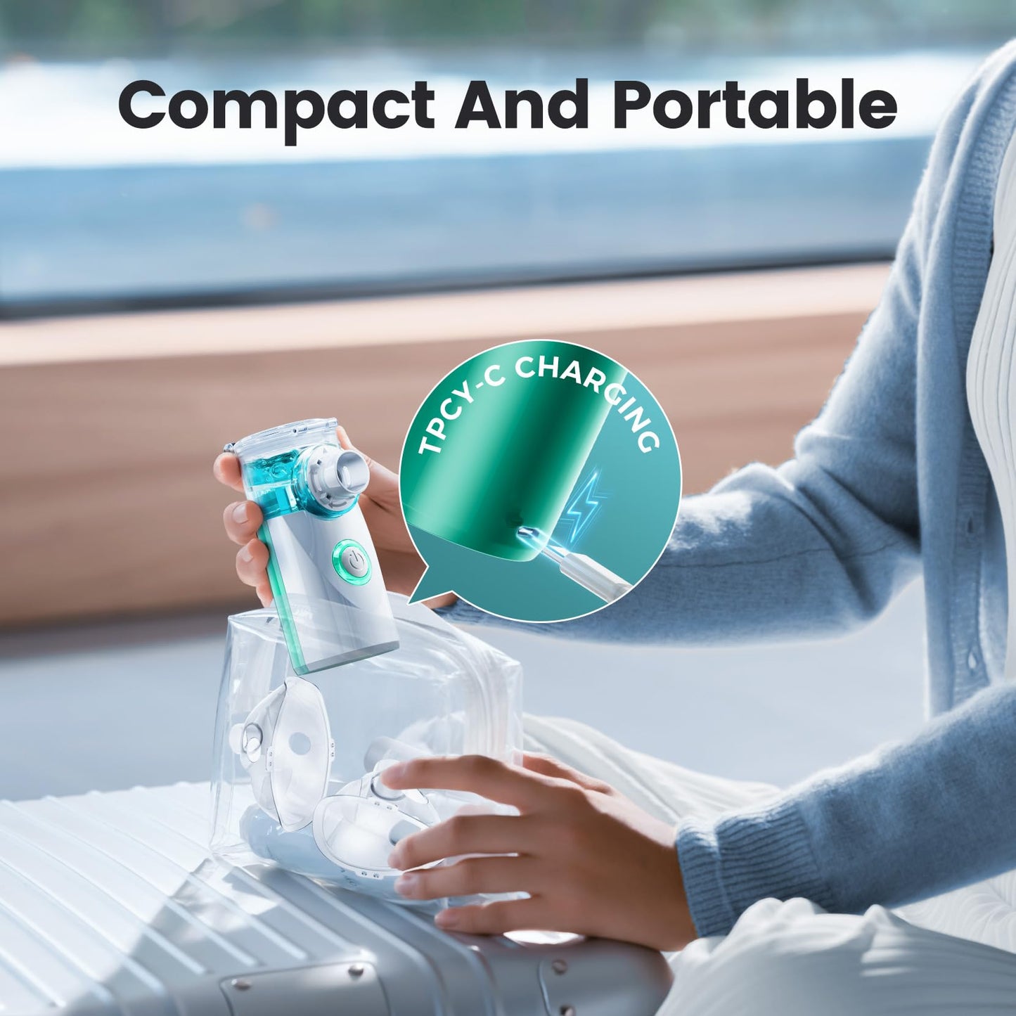 Dornvap Nebulizer - Nebulizer Machine for Adults and Kids, Portable and Handheld Mesh Nebulizer for Breathing Problems with 3 Masks, Ultrasonic Mesh Nebulizer