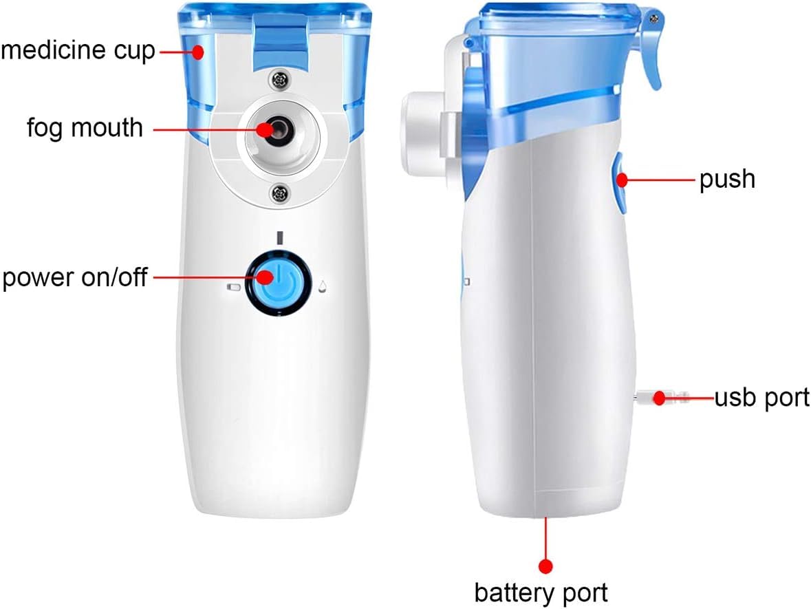 YEVLLDOO	Portable Mesh Nebulizer - Handheld Personal Steam Inhalers Machine, Atomizer Nebulize for Kids and Adult with 1 Set Accessories