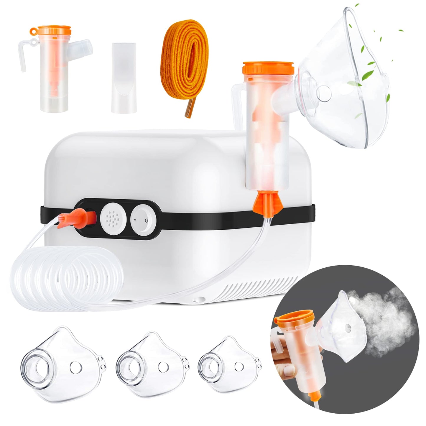 KOPACT Nebulizer Machine for Kids and Adults - Compressor Nebulizer with 3 Different Size Masks and 1 Set Accessories, Jet Nebulizers