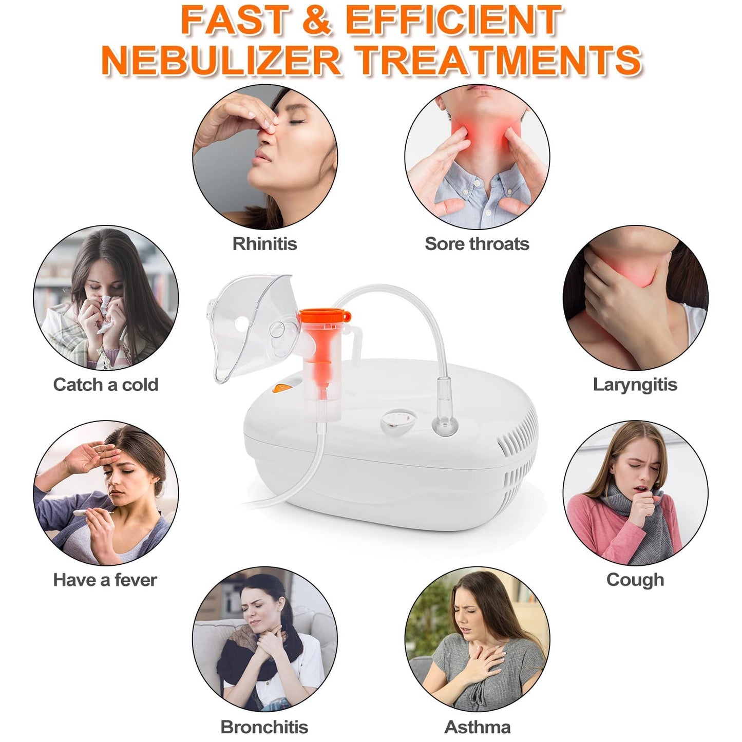 ZGjoib	Portable Nebulizer Machine - Powerful Cool Mist Handheld Nebuliser Machine for All Ages - Home & Travel Friendly - Includes 1 Set of Accessories