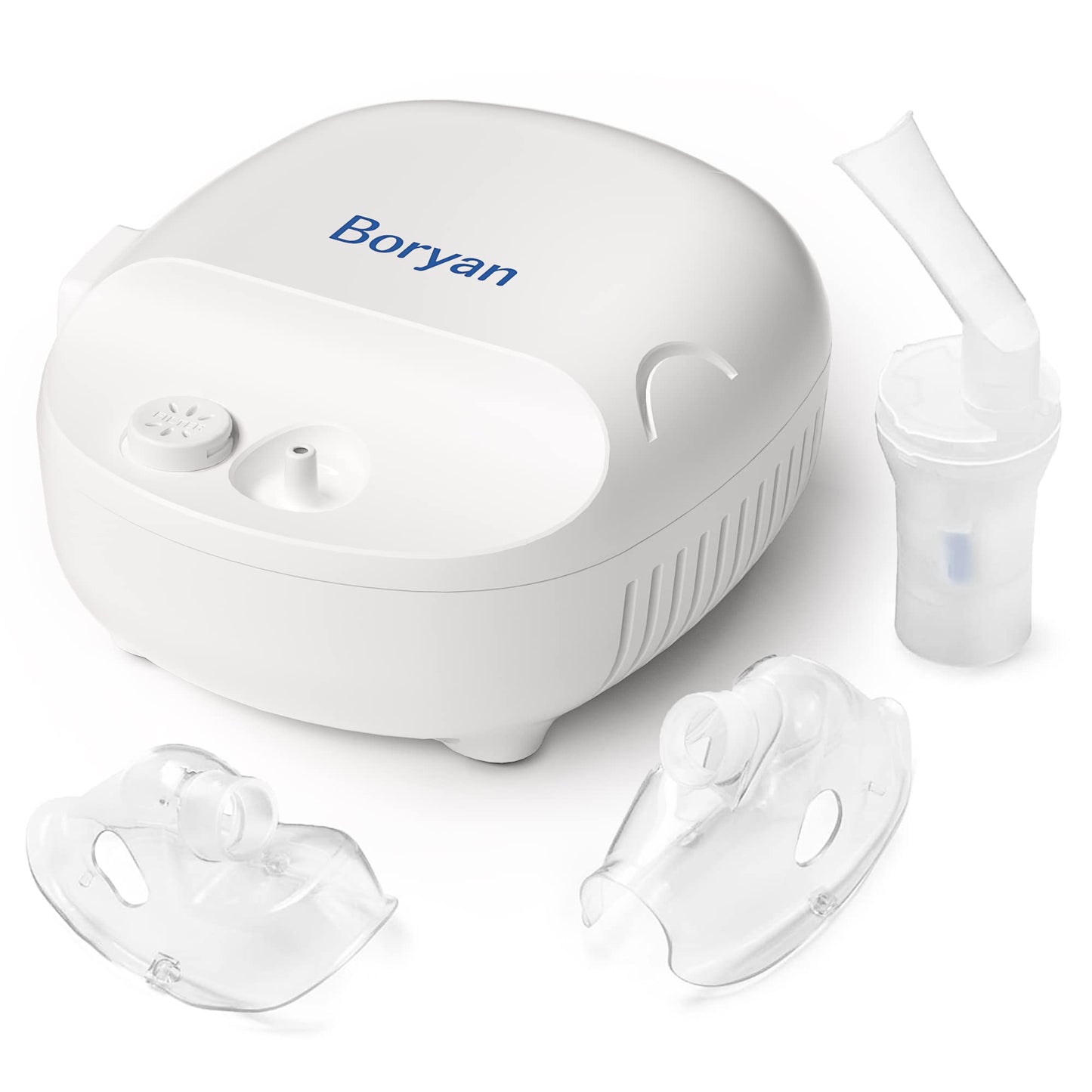 Boryan Nebulizer Machine for Adults Kids, Boryan Deluxe Portable Breathing Treatment, Included Nebulizer Tubing and Mouthpiece Replacement Kit.