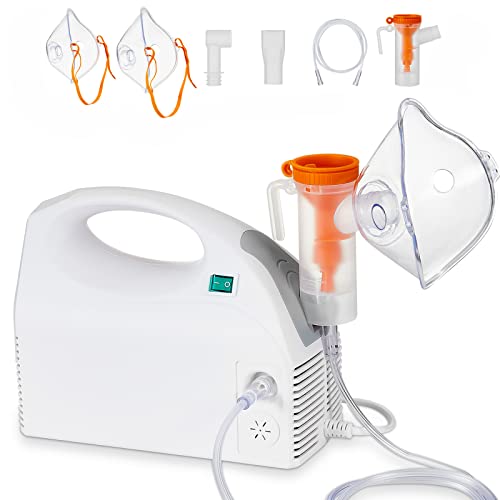 Mayluck        Compressor Nebulizer, Portable Nebulizer Machine with Mask/Mouthpiece/Tubing Kits, Tabletop Jet Nebulizers Home Steam Inhaler for Kids Adults Elderly